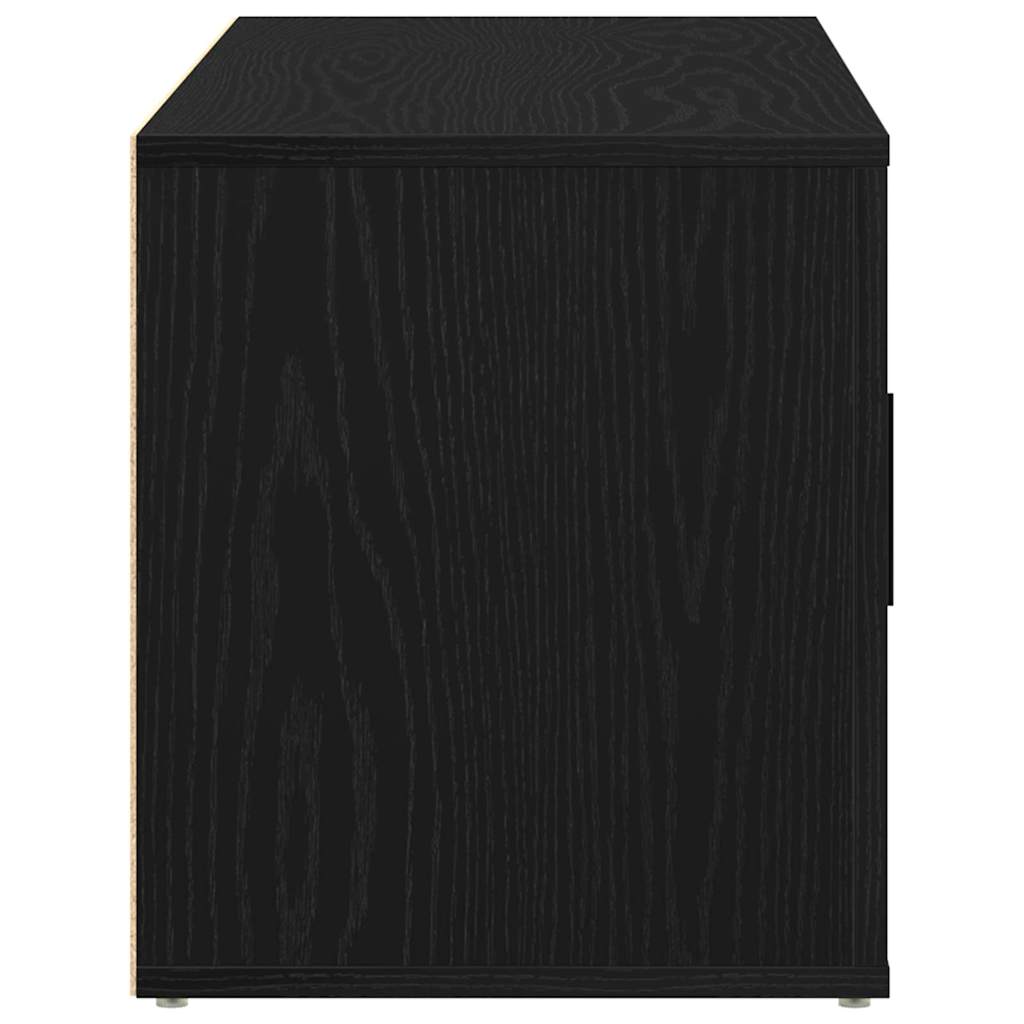 Fernsehtisch Schwarz Eichen-Optik 100 x 35 x 40 cm